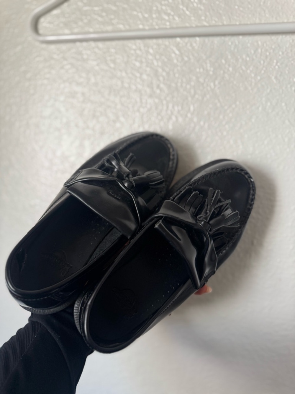 Dr. Martens Black Patent Tassel Loafers